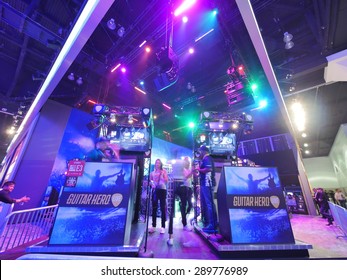 LOS ANGELES - June 17: Guitar Hero Booth At E3 2015 Expo. Electronic Entertainment Expo, Commonly Known As E3, Is An Annual Trade Fair For The Video Game Industry