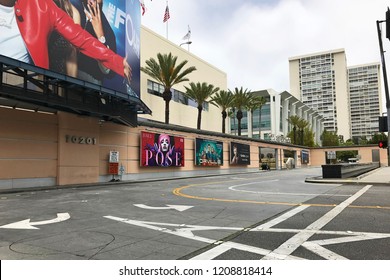 LOS ANGELES, JUNE 5TH, 2018: Movie Posters Line The Driveway Leading To The Entrance To The 20th Century Fox Studios Lot On Pico Boulevard In Century City.