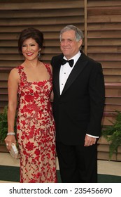 LOS ANGELES - MAR 2:  Julie Chen, Les Moonves At The 2014 Vanity Fair Oscar Party At The Sunset Boulevard On March 2, 2014 In West Hollywood, CA