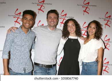 LOS ANGELES - MAR 26:  Noah Alexander Gerry, Daniel Goddard, Christel Khalil,  Lexie Stevenson at The Young and The Restless Celebrates 45th Anniversary at CBS TV City on March 26, 2018 in Lo
