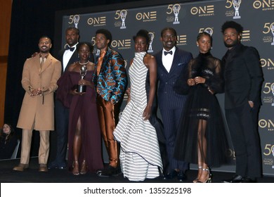 LOS ANGELES - MAR 30:  "Black Panther" Cast at the 50th NAACP Image Awards - Press Room at the Dolby Theater on March 30, 2019 in Los Angeles, CA