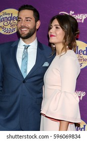 LOS ANGELES - MAR 4:  Zachary Levi, Mandy Moore at the "Tangled Before Ever After" Screening at Paley Center for Media on March 4, 2017 in Beverly Hills, CA