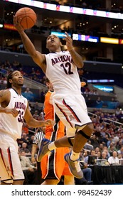 LOS ANGELES - MARCH 10: Arizona Wildcats G Lamont Jones #12 In Action During The NCAA Pac-10 Tournament Basketball Game On March 10 2011 At Staples Center In Los Angeles.