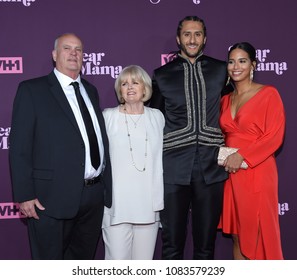 LOS ANGELES - MAY 03:  Colin Kaepernick, Teresa Kaepernick, Rick Kaepernick and Nessa Diab arrives for VH1's 3rd Annual 'Dear Mama: A Love Letter to Moms' on May 3, 2018 in Los Angeles, CA         