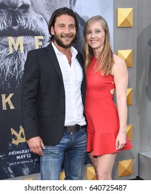 LOS ANGELES - MAY 08:  Zach McGowan And Emily Johnson Arrives For The 'King Arthur: Legend Of The Sword