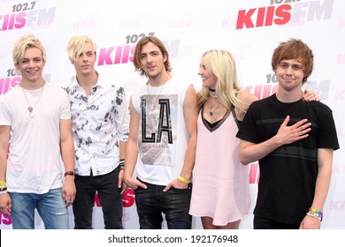 LOS ANGELES - MAY 10:  R5, Ross Lynch, Riker Lynch, Rocky Lynch, Rydel Lynch, Ellington Ratliff At The 2014 Wango Tango At Stub Hub Center On May 10, 2014 In Carson, CA