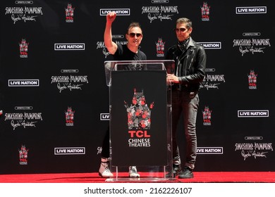 LOS ANGELES - MAY 11: Stephen Perkins, Perry Farrell At A Ceremony Honoring The Smashing Pumpkins With Hand Prints At The TCL Chinese Theatre IMAX On May 11, 2022 In Los Angeles, CA