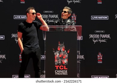 LOS ANGELES - MAY 11: Stephen Perkins, Perry Farrell At A Ceremony Honoring The Smashing Pumpkins With Hand Prints At The TCL Chinese Theatre IMAX On May 11, 2022 In Los Angeles, CA