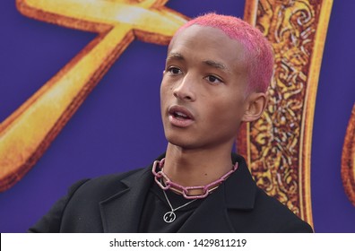 LOS ANGELES - MAY 21:  Jaden Smith Arrives For The 'Aladdin' World Premiere On May 21, 2019 In Hollywood, CA