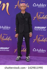 LOS ANGELES - MAY 21:  Jaden Smith Arrives For The 'Aladdin' World Premiere On May 21, 2019 In Hollywood, CA