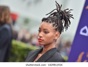 LOS ANGELES - MAY 21:  Willow Smith Arrives For The 'Aladdin' World Premiere On May 21, 2019 In Hollywood, CA