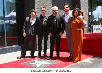 LOS ANGELES - MAY 22:  Justin Warner, Marc Murphy, Guy Fieri, Scott Conant, Aarti Sequeira At The Guy Fieri Star Ceremony On The Hollywood Walk Of Fame On May 22, 2019 In Los Angeles, CA