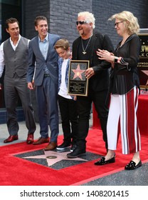 LOS ANGELES - MAY 22:  Matthew McConaughey, Hunter Fieri , Ryder Fieri, Chef Guy Fieri, Kathleen Finch  At The Guy Fieri Star Ceremony On The Hollywood Walk Of Fame On May 22, 2019 In Los Angeles, CA