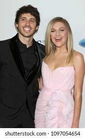 LOS ANGELES - MAY 22:  Morgan Evans, Kelsea Ballerini At The Gracies At The Beverly Wilshire Hotel On May 22, 2018 In Beverly Hills, CA