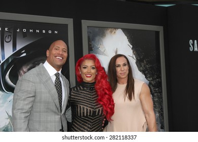 LOS ANGELES - MAY 26:  Dwayne Johnson, Eva Marie, Dany Garcia at the "San Andreas" World Premiere at the TCL Chinese Theater IMAX on May 26, 2015 in Los Angeles, CA