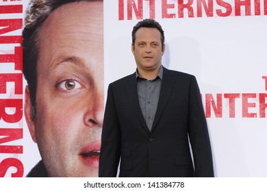 LOS ANGELES - MAY 29:  Vince Vaughn arrives at the "Internship" Premiere at the Village Theater on May 29, 2013 in Westwood, CA