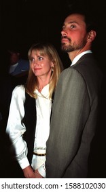 Los Angeles - May 5, 1993: Singer Olivia Newton-John And Her Husband Matt Lattanzi Leave Chasen's Restauerant.