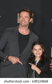 LOS ANGELES - MAY 7:  Hugh Jackman, Dafne Keen At The MTV Movie And Television Awards On The Shrine Auditorium On May 7, 2017 In Los Angeles, CA