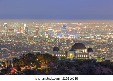 Los Angeles Night Cityscape, Griffin Observatory