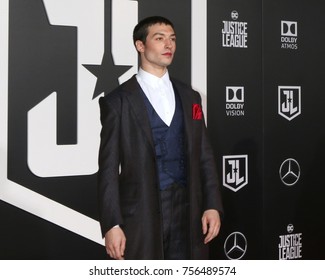 LOS ANGELES - NOV 13:  Ezra Miller at the World Premiere of Justice League at Dolby Theater on November 13, 2017 in Los Angeles, CA