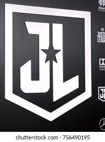 LOS ANGELES - NOV 13:  Justice League Emblem at the World Premiere of Justice League at Dolby Theater on November 13, 2017 in Los Angeles, CA