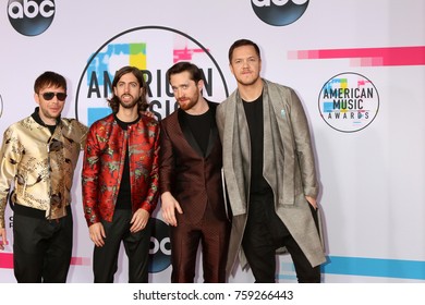 LOS ANGELES - NOV 19:  Ben McKee, Daniel Wayne Sermon, Daniel Platzman, Dan Reynolds, Imagine Dragons At The American Music Awards 2017 At Microsoft Theater On November 19, 2017 In Los Angeles, CA