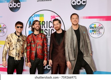 LOS ANGELES - NOV 19:  Ben McKee, Daniel Wayne Sermon, Daniel Platzman, Dan Reynolds, Imagine Dragons At The American Music Awards 2017 At Microsoft Theater On November 19, 2017 In Los Angeles, CA