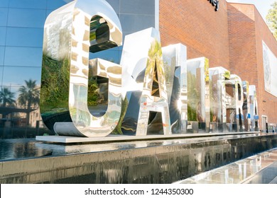 Los Angeles, NOV 26: The Big Metal Sign Of Glendale Galleria On NOV 26, 2018 At Los Angeles, California