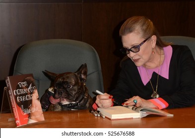 LOS ANGELES - NOV 28:  Carrie Fisher at the Book Signing for "The Princess Diarist" at Barnes & Noble on November 28, 2016 in Los Angeles, CA