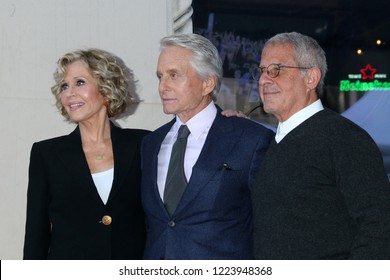 LOS ANGELES - NOV 6:  Jane Fonda, Michael Douglas, Ron Meyer At The Michael Douglas Star Ceremony On The Hollywood Walk Of Fame On November 6, 2018 In Los Angeles, CA