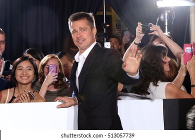 LOS ANGELES - NOV 9:  Brad Pitt, Fans at the "Allied" Fan Screening at the Village Theater on November 9, 2016 in Westwood, CA