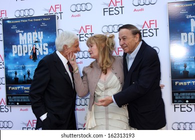 LOS ANGELES - NOV 9:  Dick Van Dyke, Karen Dotrice, Richard M. Sherman At The AFI FEST 