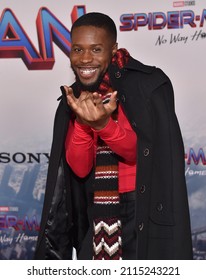 LOS ANGELES - OCT 08: Shameik Moore Arrives For The ‘Spider-Man: No Way Home’ LA Premiere On December 13, 2021 In Westwood, CA