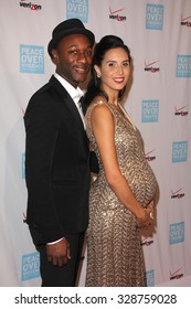 LOS ANGELES - OCT 16:  Aloe Blacc, Maya Jupiter At The 44th Annual Peace Over Violence Humanitarian Awards At The Dorothy Chandler Pavilion On October 16, 2015 In Los Angeles, CA