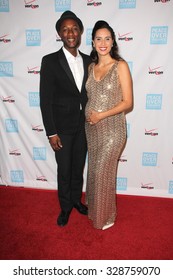 LOS ANGELES - OCT 16:  Aloe Blacc, Maya Jupiter At The 44th Annual Peace Over Violence Humanitarian Awards At The Dorothy Chandler Pavilion On October 16, 2015 In Los Angeles, CA