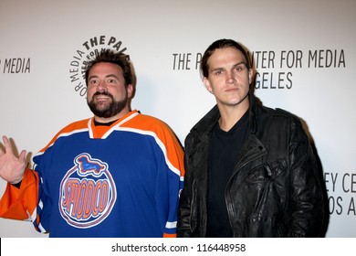 LOS ANGELES - OCT 22:  Kevin Smith, Jason Mewes Arrives At  The Paley Center For Media Annual Los Angeles Benefit At The Lot On October 22, 2012 In Los Angeles, CA