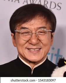 LOS ANGELES - OCT 25:  Jackie Chan arrives for the 2019 British Academy Britannia Awards on October 25, 2019 in Beverly Hills, CA                