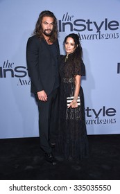 LOS ÁNGELES - 26 DE OCTUBRE:  Lisa Bonet y Jason Momoa llegan a los Premios InStyle 2015 el 26 de octubre de 2015 en Hollywood, California.                