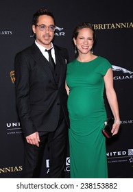 LOS ANGELES - OCT 30:  Robert Downey Jr & Susan Downey arrives to the BAFTA Jaguar Brittannia Awards 2014 on October 30, 2014 in Beverly Hills, CA                