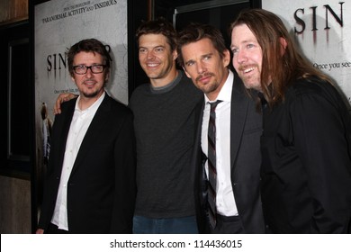 LOS ANGELES - OCT 30:  Scott Derrickson, Producer Jason Blum, Ethan Hawke, C. Robert Cargill Arrives At The 