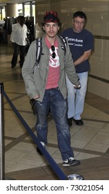 LOS ANGELES - OCTOBER 30: Actor Emile Hirsch Is Seen At LAX On October 30, 2010 In Los Angeles, California