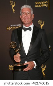 LOS ANGELES - SEP 11:  Anthony Bourdain at the 2016 Primetime Creative Emmy Awards - Day 2 - Arrivals at the Microsoft Theater on September 11, 2016 in Los Angeles, CA