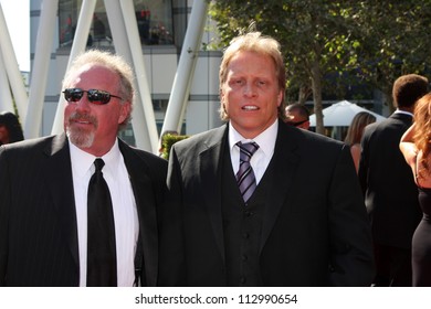 LOS ANGELES - SEP 15:  Thom Beers, Sig Hansen Arrives At The  Primetime Creative Emmys 2012 At Nokia Theater On September 15, 2012 In Los Angeles, CA