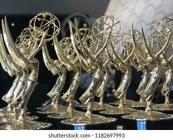 LOS ANGELES - SEP 17: Emmy statues at the 70th Primetime Emmy Awards held at Microsoft Theater, L.A. Live on September 17, 2018 in Los Angeles, California