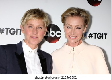 LOS ANGELES - SEP 20:  Ellen DeGeneres, Portia deRossi at the TGIT Premiere Event for Grey's Anatomy, Scandal, How to Get Away With Murder at Palihouse on September 20, 2014 in West Hollywood, CA
