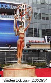 LOS ANGELES - SEP 22:  Emmy Statue During Preparations For The Emmy Awards  On September 22, 2012 In Los Angeles, CA