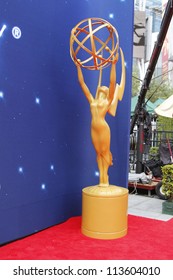 LOS ANGELES - SEP 22:  Emmy Statue During Preparations For The Emmy Awards  On September 22, 2012 In Los Angeles, CA