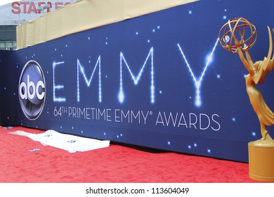 LOS ANGELES - SEP 22:  Emmy Statue During Preparations For The Emmy Awards  On September 22, 2012 In Los Angeles, CA