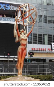 LOS ANGELES - SEP 22:  Emmy Statue During Preparations For The Emmy Awards  On September 22, 2012 In Los Angeles, CA