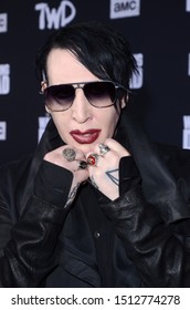 LOS ÁNGELES - SEP 23:  Marilyn Manson en el estreno de la temporada 10 "The Walking Dead" en el Teatro Chino de la TCL el 23 de setiembre de 2019 en Los Ángeles, CA